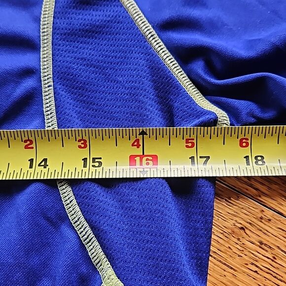 C9 by Champion XL 14/16 Juniors Blue with Neon Green Accent Sweatshirt Y2K Loose - Picture 4 of 7